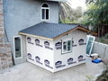 addition using structural insulated panels for walls and hybrid insulation for roof and floor